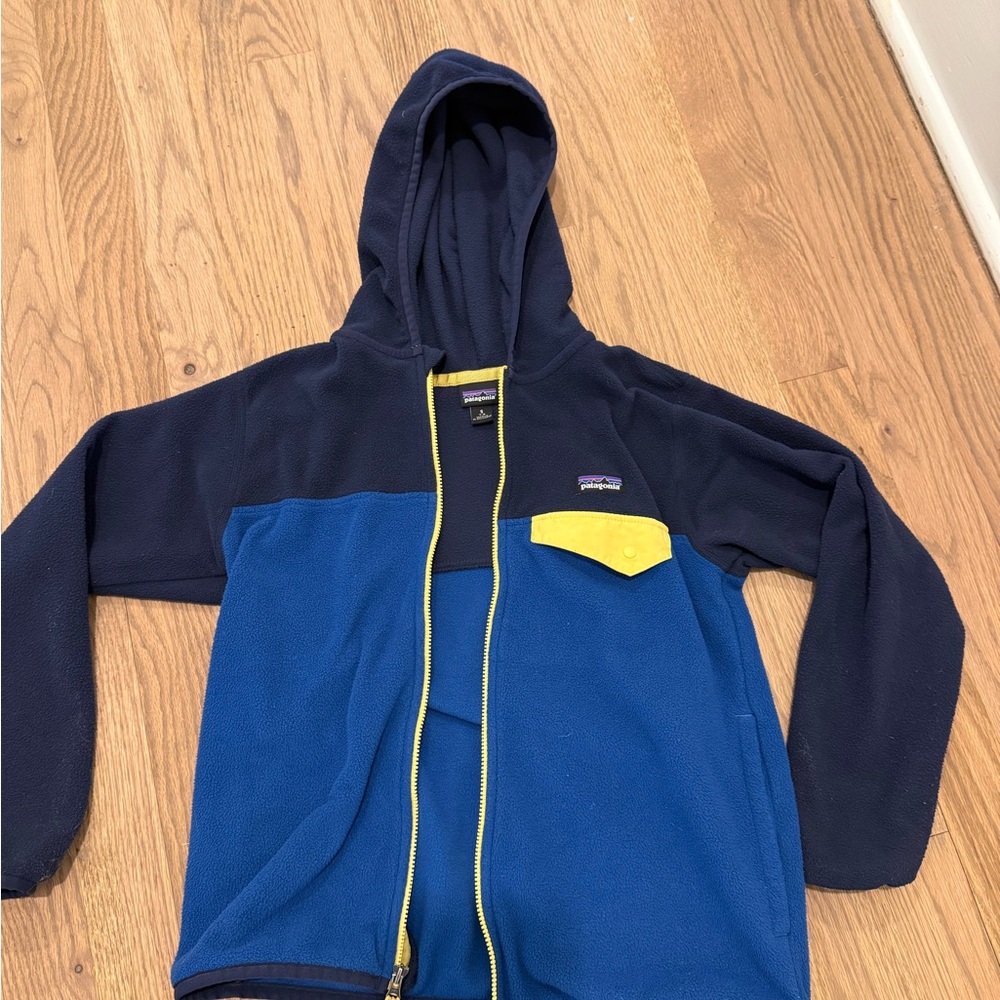 Patagonia Blue and Yellow Color Block Jacket